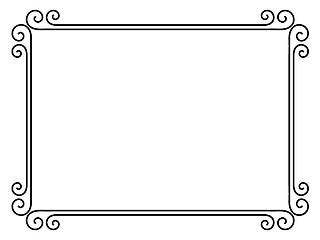 Image showing simple ornamental decorative frame