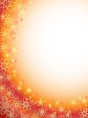 Image showing abstract flower orange color pattern
