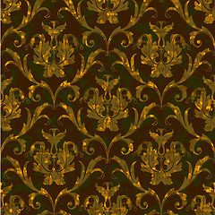 Image showing seamless floral damask pattern background