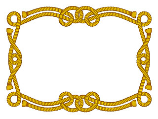 Image showing rope frame isolated on white