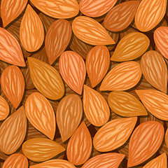 Image showing almonds seamless background