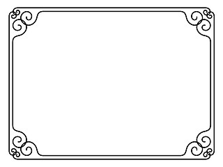 Image showing simple ornamental decorative frame