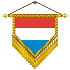 Image showing vector pennant with the flag of Netherlands