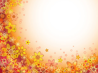 Image showing abstract flower orange color pattern