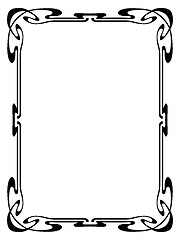 Image showing art nouveau ornamental decorative frame