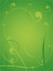 Image showing abstract floral pattern green frame