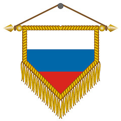 Image showing vector pennant with the flag of Russia