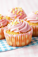 Image showing Pink muffins