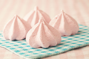 Image showing Pink meringue