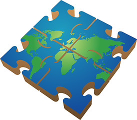 Image showing Jigsaw map