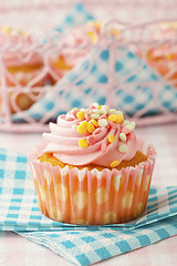 Image showing Pink muffin