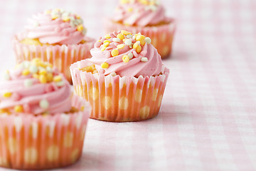 Image showing Pink muffins