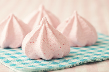 Image showing Pink meringue