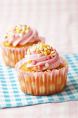 Image showing Pink muffins