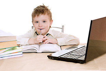 Image showing pupil with pen