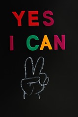 Image showing Yes I can