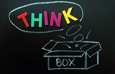 Image showing Think outside the box