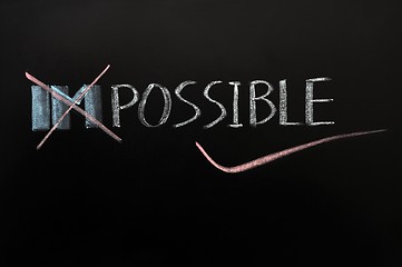 Image showing Conceptual image of the word impossible