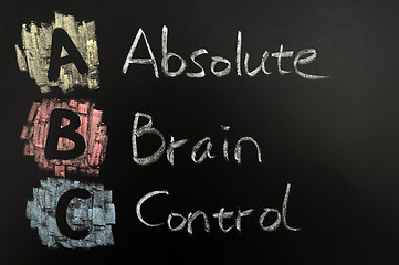 Image showing Acronym of ABC -Absolute brain control