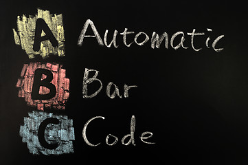 Image showing Acronym of ABC - Automatic Bar Code