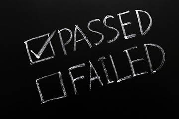 Image showing Check boxes of passed and failed