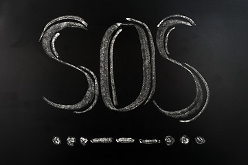 Image showing SOS international Morse Code