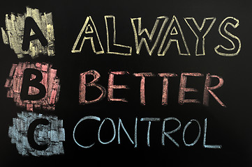 Image showing Acronym of ABC - always better control