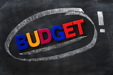 Image showing Budget - word made of colorful letters