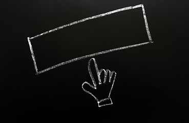 Image showing Blank button with a cursor hand