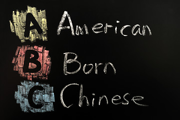 Image showing Acronym of ABC - American born Chinese