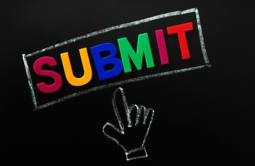 Image showing Submit button with a cursor hand