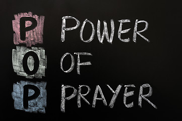 Image showing Acronym of POP - Power of prayer