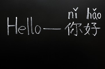 Image showing Learning Chinese language from hello