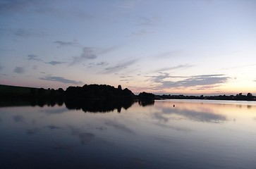 Image showing hollingworth lake at sunset