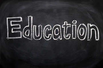 Image showing Education written on a blackboard