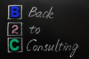 Image showing Acronym of B2C - Back to consulting