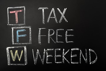 Image showing Tax Free Weekend