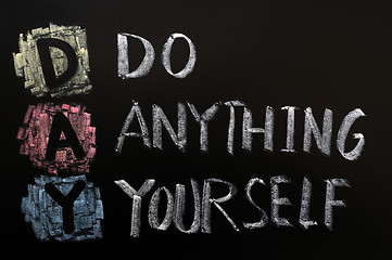 Image showing Acronym of DAY - Do Anything Yourself