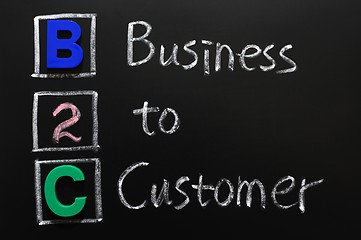 Image showing Acronym of B2C - Business to Customer