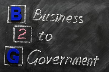 Image showing Acronym of B2G - Business to government