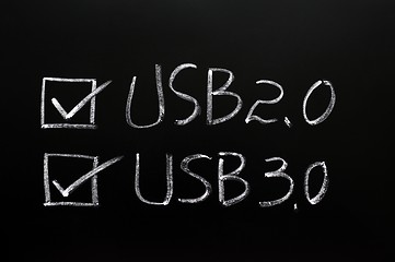 Image showing USB 2.0 and USB 3.0 check boxes