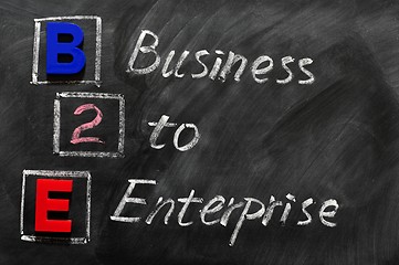 Image showing Acronym of B2E - Business to enterprise