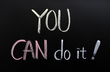 Image showing You can do it