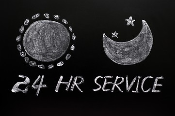 Image showing 24 hour service concept