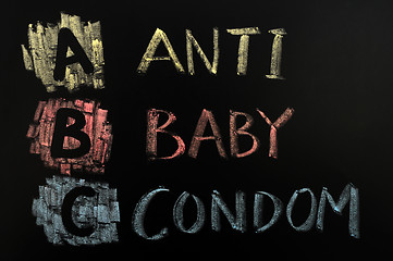 Image showing Acronym of ABC - Anti baby condom