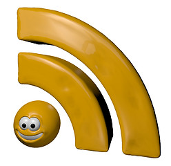 Image showing cartoon rss symbol