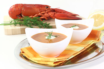 Image showing fresh lobster bisque