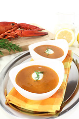 Image showing freshly cooked lobster bisque
