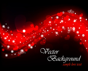 Image showing Background on Valentine day. Illustration with hearts