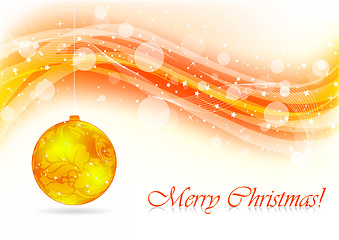 Image showing Xmas background with evening ball. Vector illustration